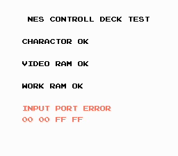 Nintendo World Class Service - Port Test Cartridge Title Screen